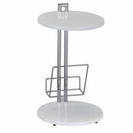 Anabel fehér lerakóasztal újságtartóval