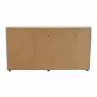 Komód, fehér - extra magas fényű HG/trufla sonoma tölgy, LYNATET 42