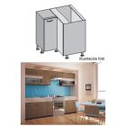 JURA NEW I DN-88 alsó sarokszekrény/ sötét rigoletto