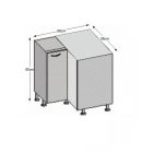 JURA NEW I DN-88 alsó sarokszekrény/ sötét rigoletto