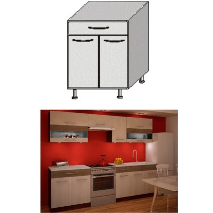 JURA NEW IA D-80 S1 alsó szekrény/ világos rigoletto