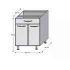 JURA NEW IA D-80 S1 alsó szekrény/ világos rigoletto