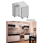 JURA NEW B alsó sarokszekrény fehér/sötét wenge