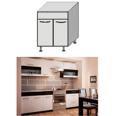 JURA NEW B DZ-80 mosogatószekrény fehér/sötét wenge