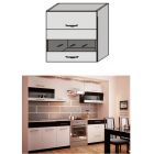 JURA NEW B OGW1-80 felső szekrény fehér/ sötét wenge
