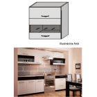 JURA NEW B OGW1-80 felső szekrény fehér/ sötét wenge