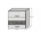 JURA NEW B OGW1-80 felső szekrény fehér/ sötét wenge