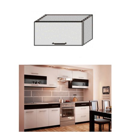 JURA NEW B OG-60 felső szekrény fehér/ sötét wenge