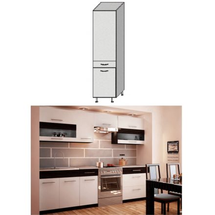 JURA NEW B S-40 kamra szekrény fehér/ sötét wenge