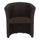 Klub fotel, barna textilbőr, CUBA