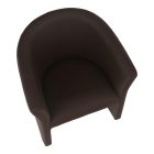 Klub fotel, barna textilbőr, CUBA