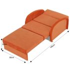 Széthúzható fotel, narancssárga, MILI 1