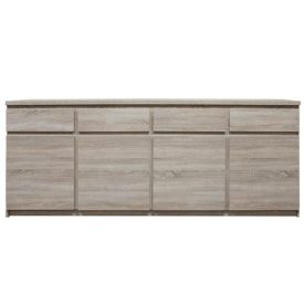   Komód, 11 ttípus, 4 fiókos, 4 ajtós, sonoma tölgyfa, PANAMA