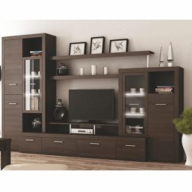 ATLANTIS NEW nappali szekrény LED világítással - wenge