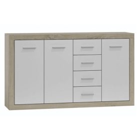 CANCAN 3T-4SK sonoma tölgy/fehér komód