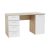 íróasztal, tölgy sonoma/fehér, EUSTACH