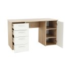 íróasztal, tölgy sonoma/fehér, EUSTACH