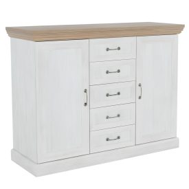   komód, 2-ajtós 5 fiókkal, északi sosna/vadtölgy, ROYAL K2D