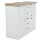 komód, 2-ajtós 5 fiókkal, északi sosna/vadtölgy, ROYAL K2D