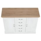 komód, 2-ajtós 5 fiókkal, északi sosna/vadtölgy, ROYAL K2D