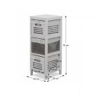 Komód, fehér/szürke, BIBI 3