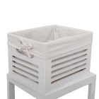 4- fiókos komód, fehér/szürke, BIBI 4