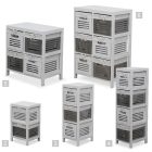 4- fiókos komód, fehér/szürke, BIBI 4