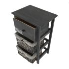 Komód, 2 kosár, 1 fiók, szürke-barna, DARKIE 2