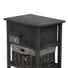 Komód, 3 kosár, 1 fiók, szürke-barna, DARKIE 3