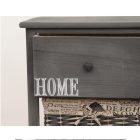 Komód, 3 kosár, 1 fiók, szürke-barna, DARKIE 3