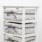 Komód, 2 fiókos, régi fehér RUBY2