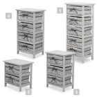 Komód, 2 fiókos, régi fehér RUBY2