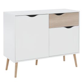 komód, tölgy sonoma/fehér, OSLO 75387