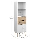 vitrines szekrény, tölgy sonoma/fehér, OSLO 75382