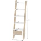 könyvespolc fiókkal, tölgy sonoma/fehér, OSLO 75385