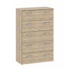 GARBO 5 komód 5 fiókkal - tölgy