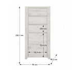 Komód typ 35, fehér craft, ANGEL