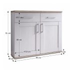 komód, fehér/tölgy san remo, PROVENSAL