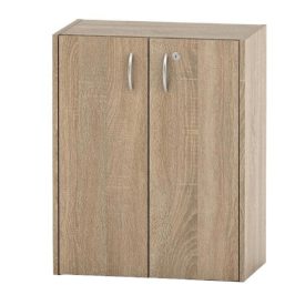   Alacsony szekrény lakattal, tölgy sonoma, TEMPO ASISTENT NEW 011