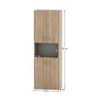 Polcosszekrény ajtókkal, tölgy sonoma, TEMPO ASISTENT NEW 003