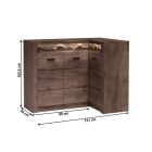 Sarokkomód, kőris sötét, INFINITY I-15