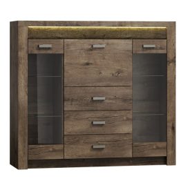 Vitrines komód, kőris sötét, INFINITY 08