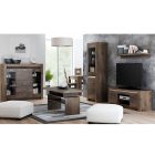 Vitrines komód, kőris sötét, INFINITY 08