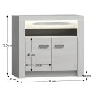 Komód, kőris fehér, INFINITY I-10