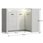 Komód, kőris fehér, INFINITY I-15