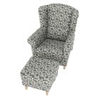 füles fotel puffal, szövet patchwork N1, ASTRID