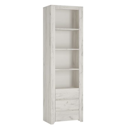 Könyvespolc typ 11, fehér craft, ANGEL