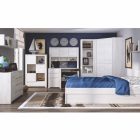 Könyvespolc typ 11, fehér craft, ANGEL