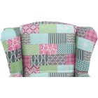 Füles fotel, szövet patchwork, CHARLOT