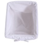 Komód, fa/vesszőfonás/szövet, fehér, RAFAELLO 3